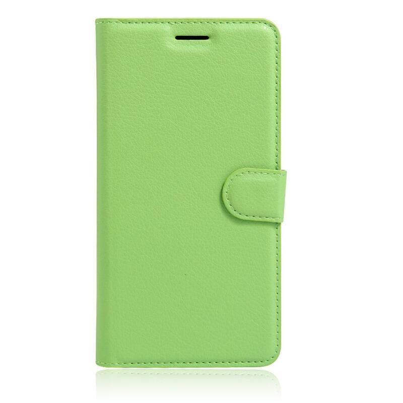 Litchi PU kožené peněženkové pouzdro na mobil iPhone 8 Plus/7 Plus - zelené