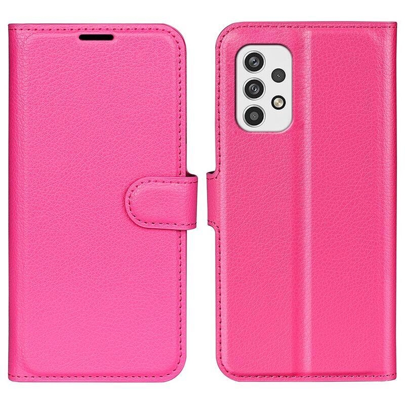 Litchi PU kožené peněženkové pouzdro na mobil Samsung Galaxy A23 4G/5G - rose