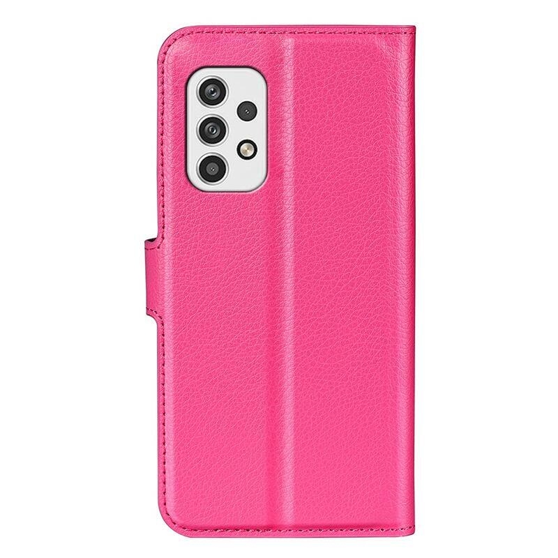 Litchi PU kožené peněženkové pouzdro na mobil Samsung Galaxy A23 4G/5G - rose