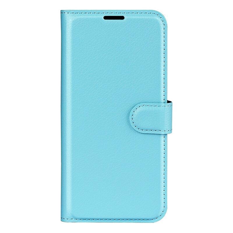 Litchi PU kožené peněženkové pouzdro na mobil Samsung Galaxy A33 5G - modré