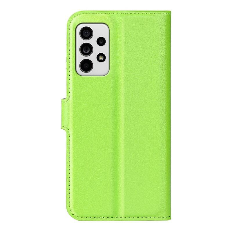 Litchi PU kožené peněženkové pouzdro na mobil Samsung Galaxy A33 5G - zelené