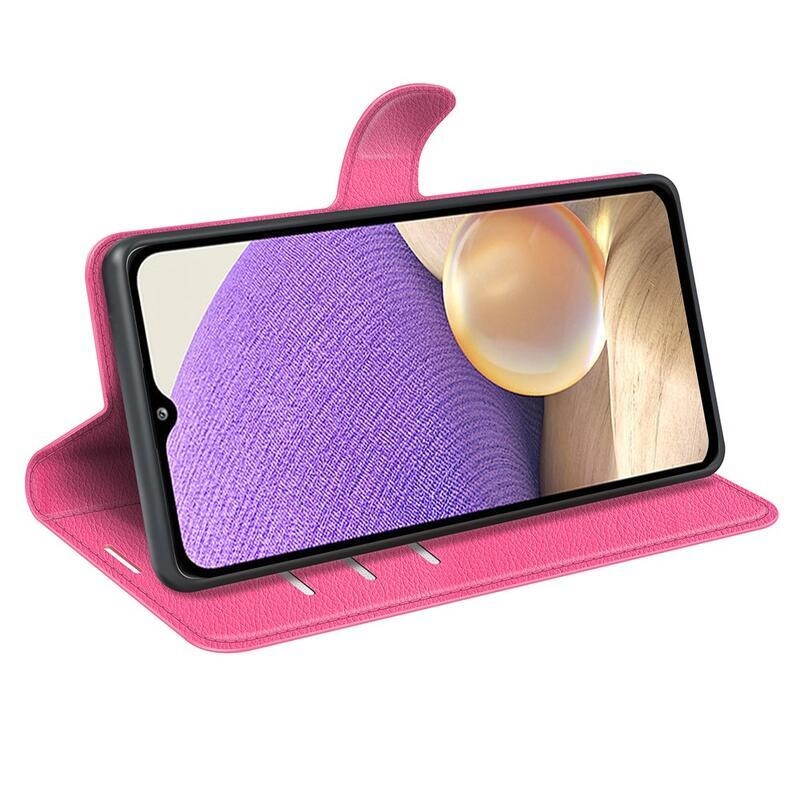 Litchi PU kožené peněženkové pouzdro na mobil Samsung Galaxy A53 5G - rose