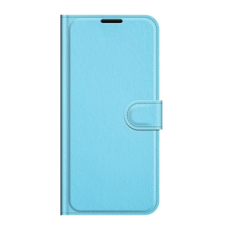 Litchi PU kožené peněženkové pouzdro na mobil Vivo Y72 5G/Y52 5G - modré