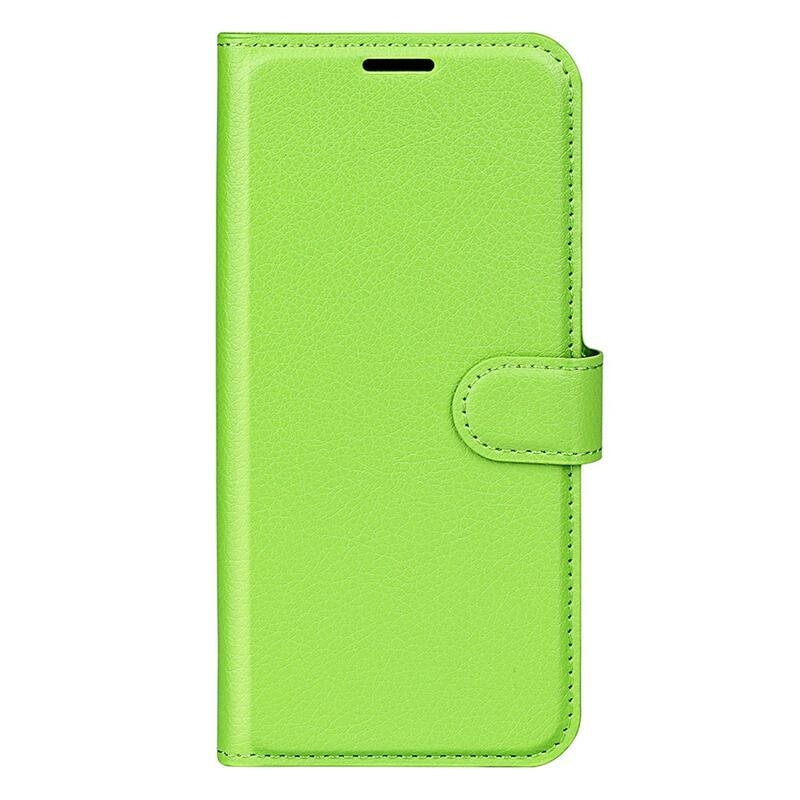 Litchi PU kožené peněženkové pouzdro na mobil Vivo Y76 5G/Y76s - zelené