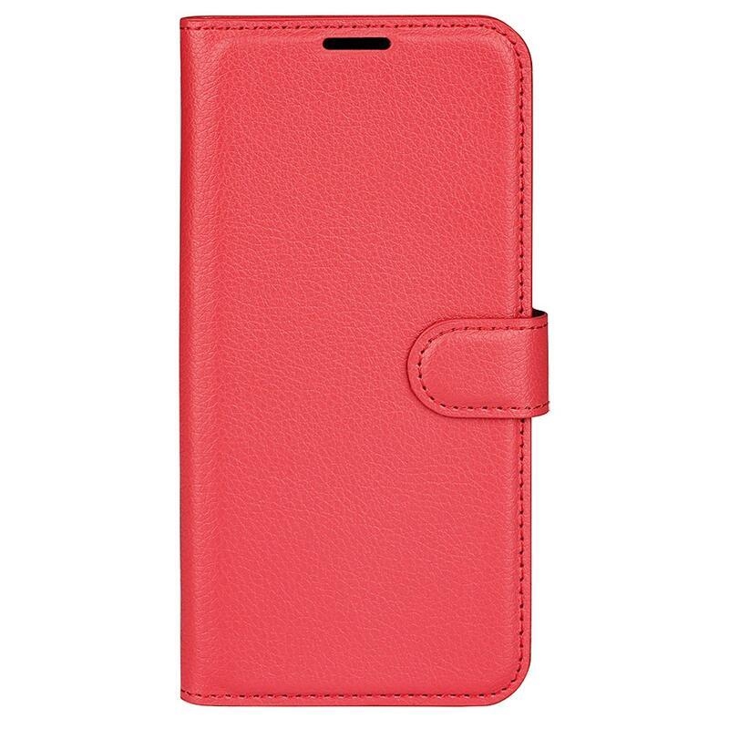 Litchi PU kožené peněženkové pouzdro na mobil Xiaomi 12 Lite - červené