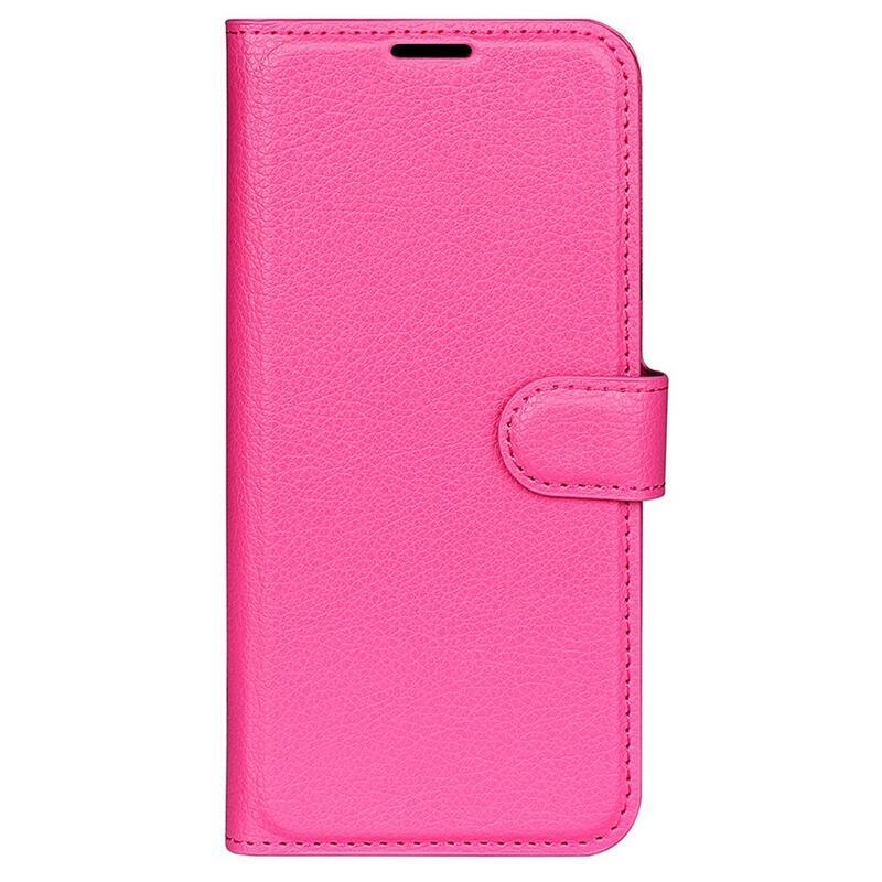 Litchi PU kožené peněženkové pouzdro na mobil Xiaomi 12 Lite - rose