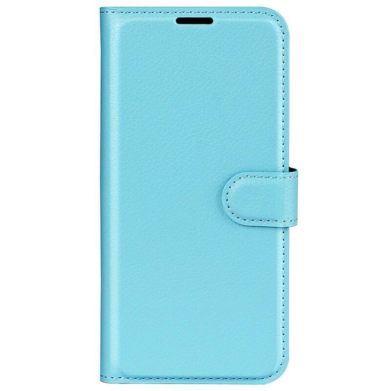 Litchi PU kožené peněženkové pouzdro na mobil Xiaomi Poco F4 5G - modré