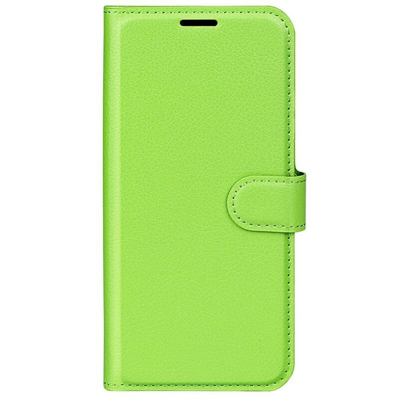 Litchi PU kožené peněženkové pouzdro na mobil Xiaomi Poco F4 5G - zelené