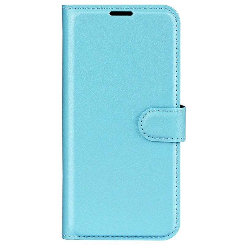 Litchi PU kožené peněženkové pouzdro na mobil Xiaomi Poco M4 5G - modré
