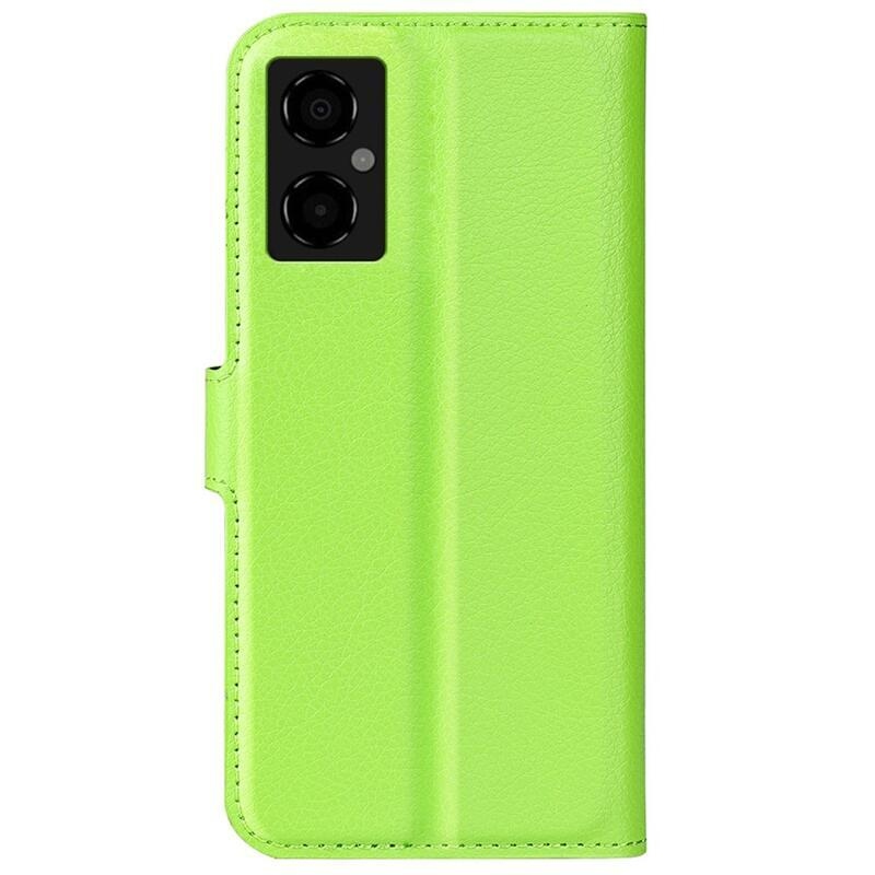 Litchi PU kožené peněženkové pouzdro na mobil Xiaomi Poco M4 5G - zelené