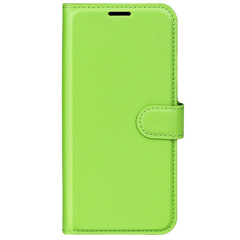 Litchi PU kožené peněženkové pouzdro na mobil Xiaomi Poco M4 5G - zelené