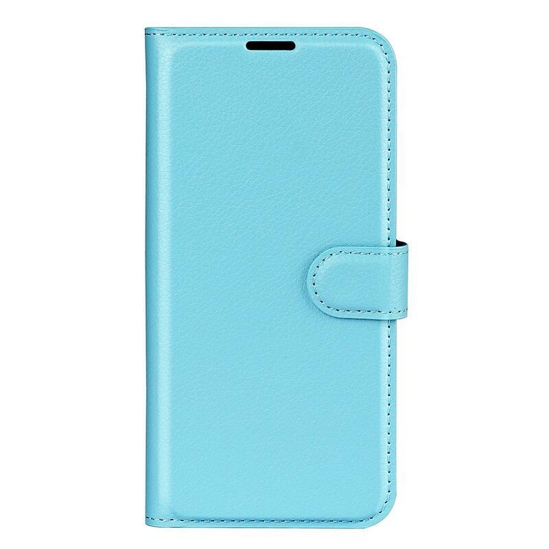 Litchi PU kožené peněženkové pouzdro na mobil Xiaomi Poco M4 Pro 4G - modré