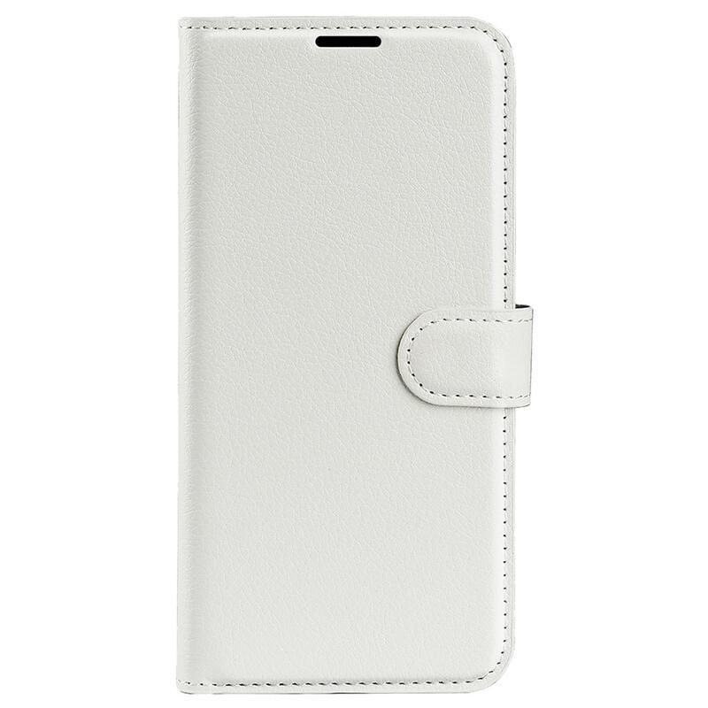 Litchi PU kožené peněženkové pouzdro na mobil Xiaomi Redmi Note 11 4G/Note 11S 4G - bílé