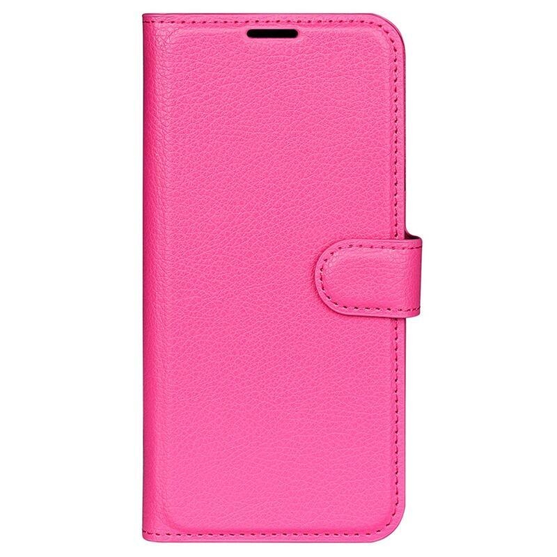 Litchi PU kožené peněženkové pouzdro na mobil Xiaomi Redmi Note 11 4G/Note 11S 4G - rose