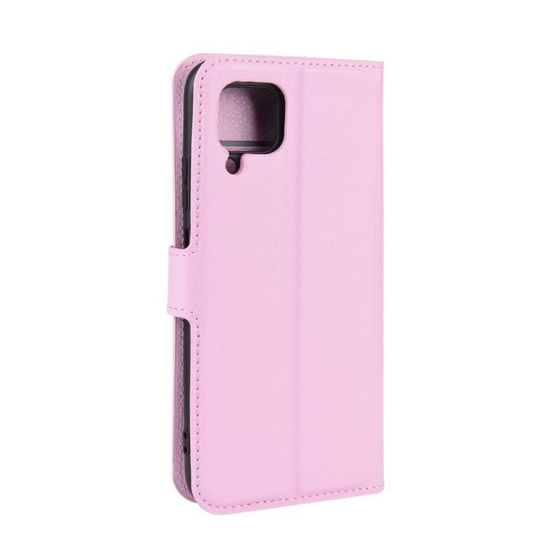 Litchi PU kožené peněženkové pouzdro pro mobil Huawei P40 Lite - růžové