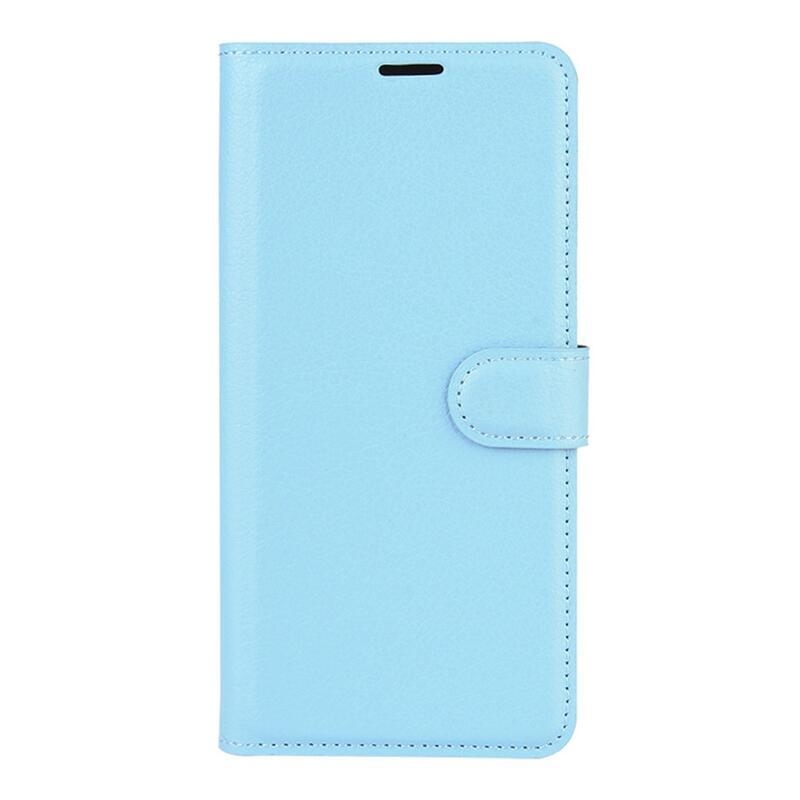 Litchi PU kožené peněženkové pouzdro pro mobilní telefon Samsung Galaxy S21 - modré