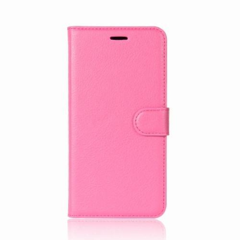 Litchi PU kožené pouzdro na Nokia 6.1 - rose