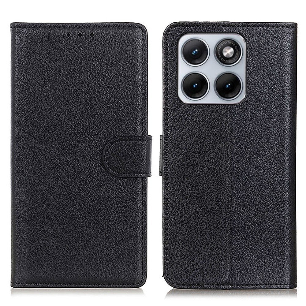 Litchie knížkové pouzdro na Motorola Edge 70 Fusion 5G - černé