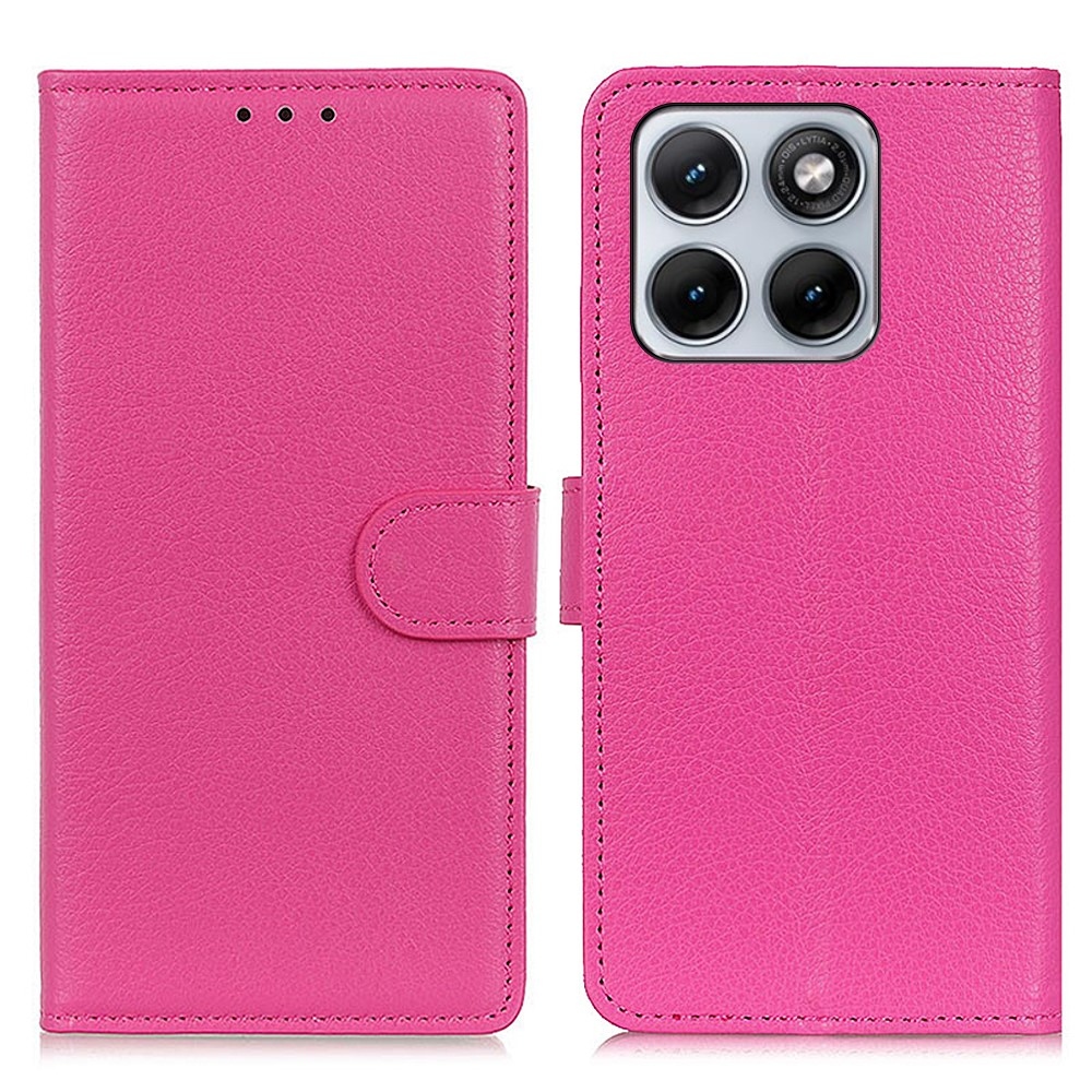 Litchie knížkové pouzdro na Motorola Edge 70 Fusion 5G - rose