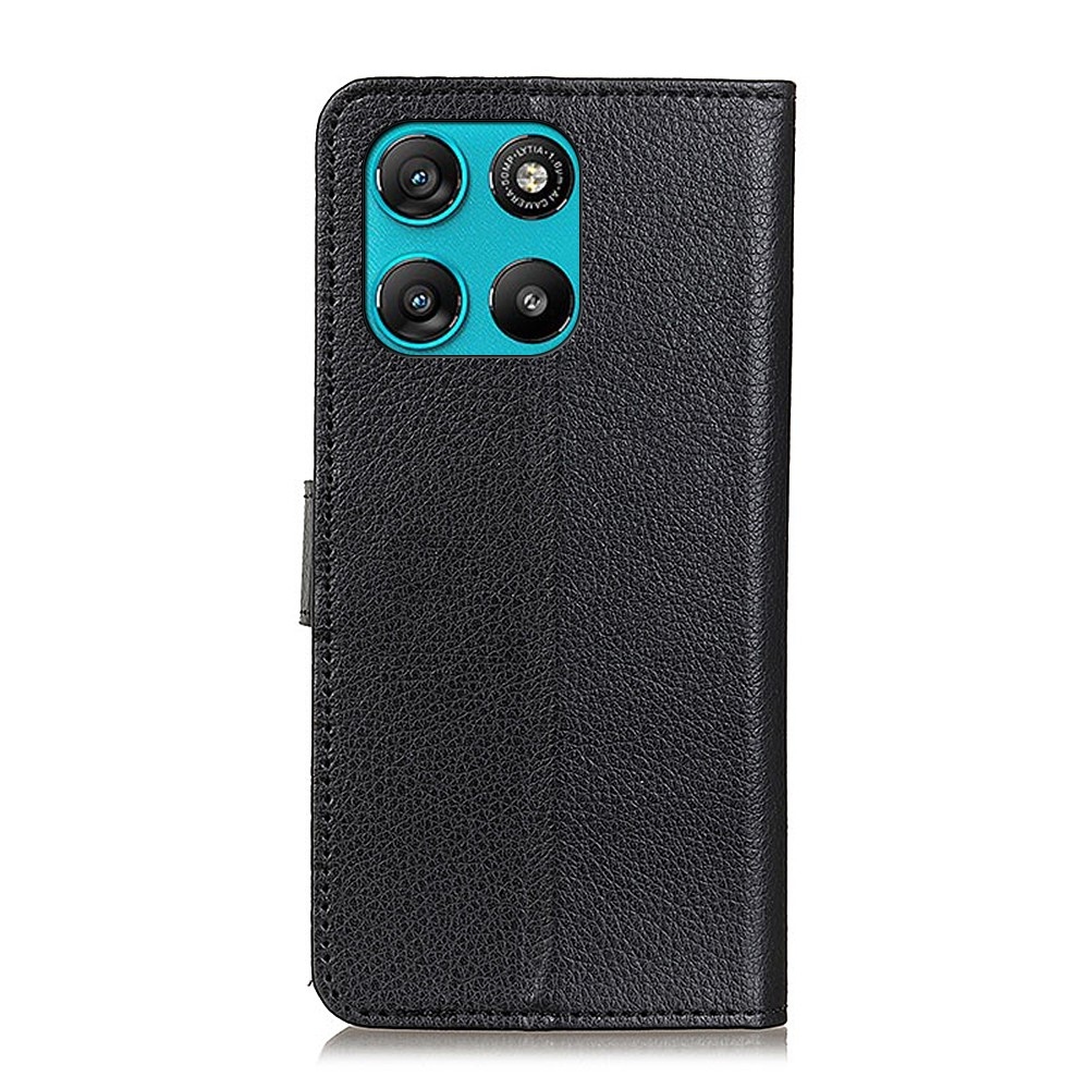 Litchie knížkové pouzdro na Motorola Moto G57 Power 5G - černé