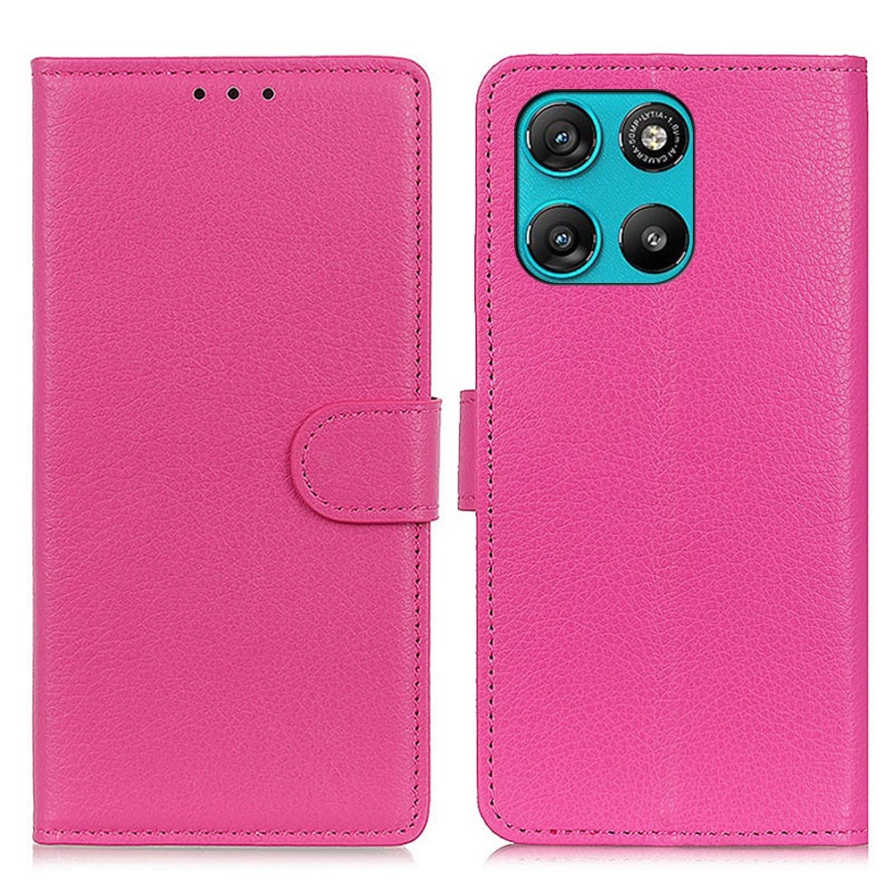 Litchie knížkové pouzdro na Motorola Moto G57 Power 5G - rose