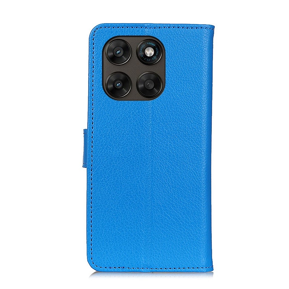 Litchie knížkové pouzdro na Motorola Moto G87 5G/G77 5G/G67 5G - modré