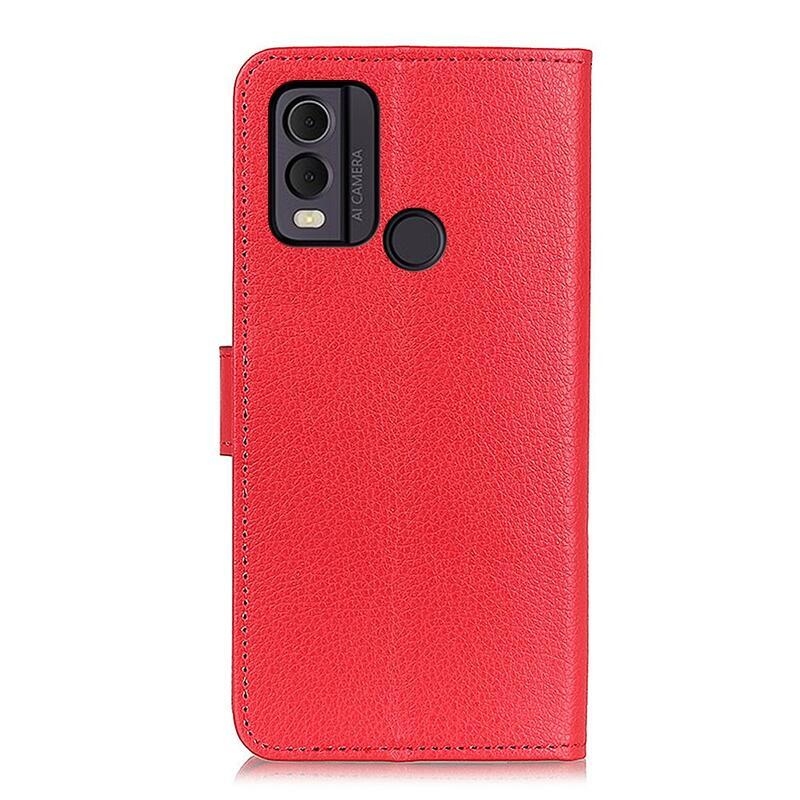 Litchie knížkové pouzdro na Nokia C22 - červené