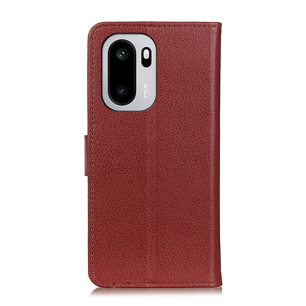 Litchie knížkové pouzdro na OnePlus 15R 5G - hnědé