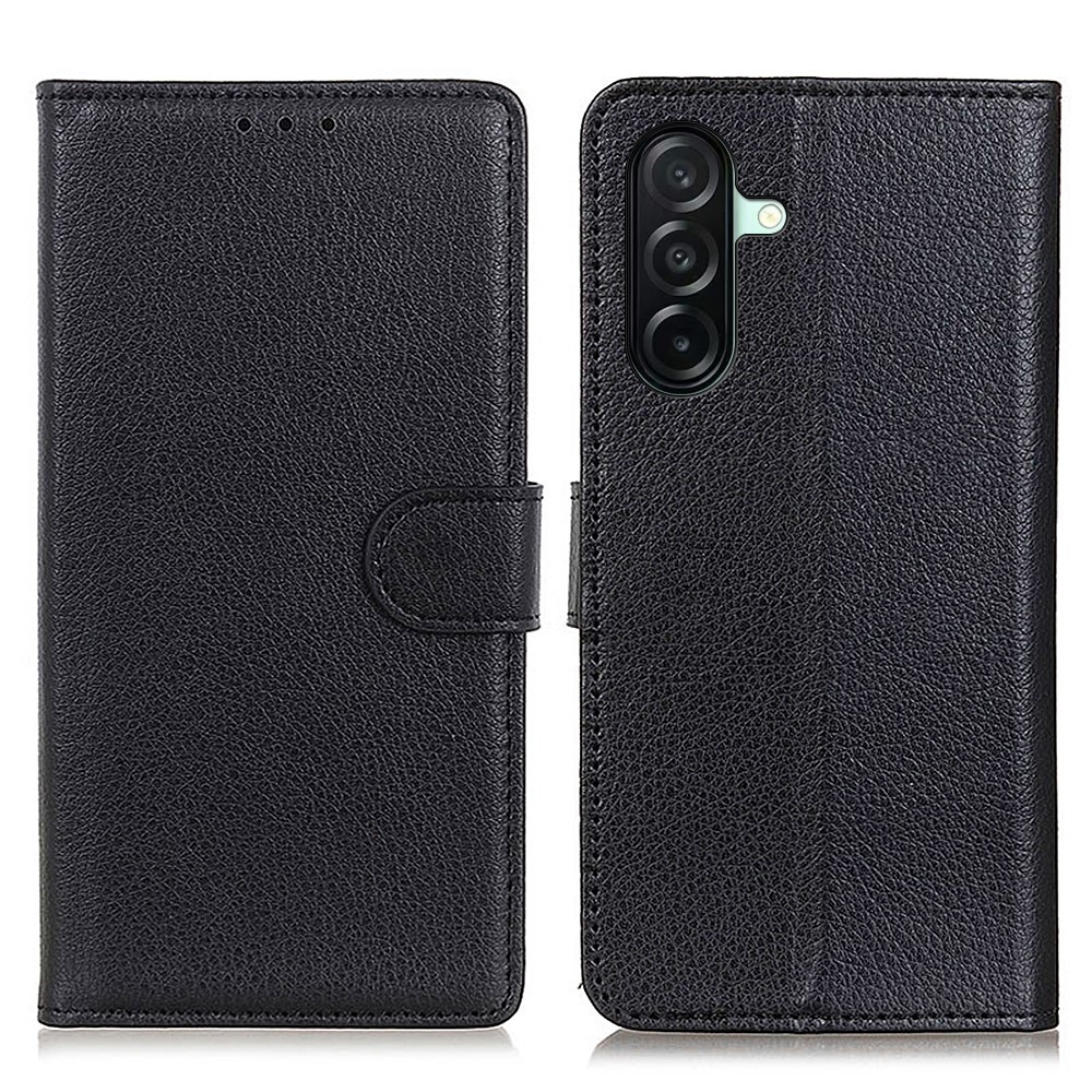 Litchie knížkové pouzdro na Samsung Galaxy A27 - černé