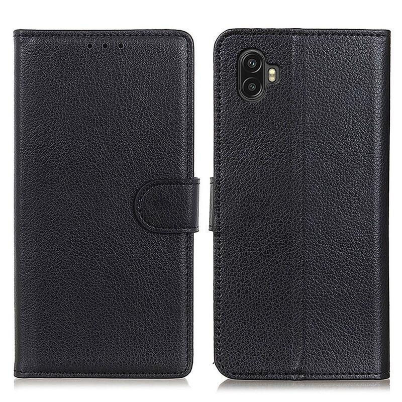 Litchie knížkové pouzdro na Samsung Galaxy Xcover 6 Pro - černé