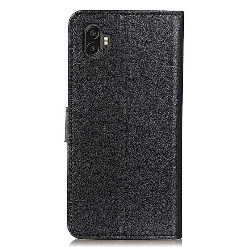 Litchie knížkové pouzdro na Samsung Galaxy Xcover 6 Pro - černé