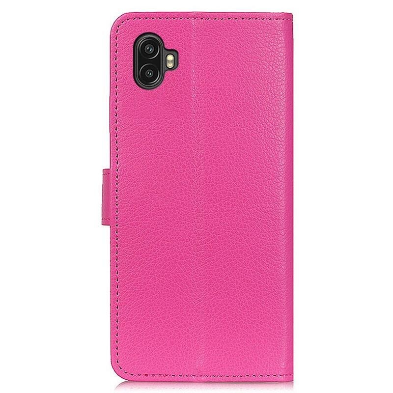 Litchie knížkové pouzdro na Samsung Galaxy Xcover 6 Pro - rose
