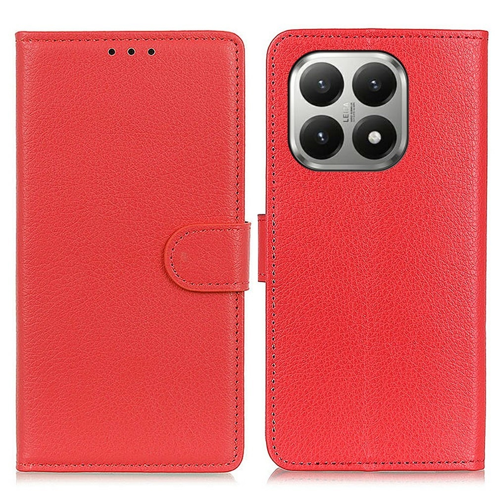 Litchie knížkové pouzdro na Xiaomi 17T Pro - červené