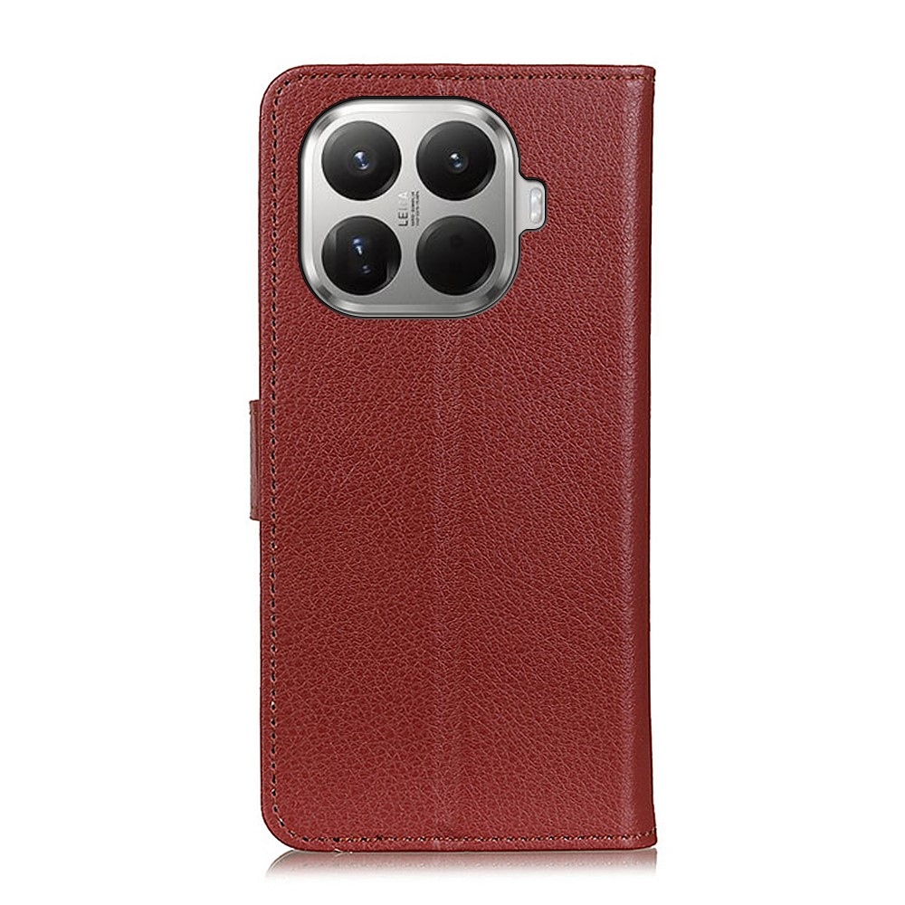 Litchie knížkové pouzdro na Xiaomi 17T Pro - hnědé