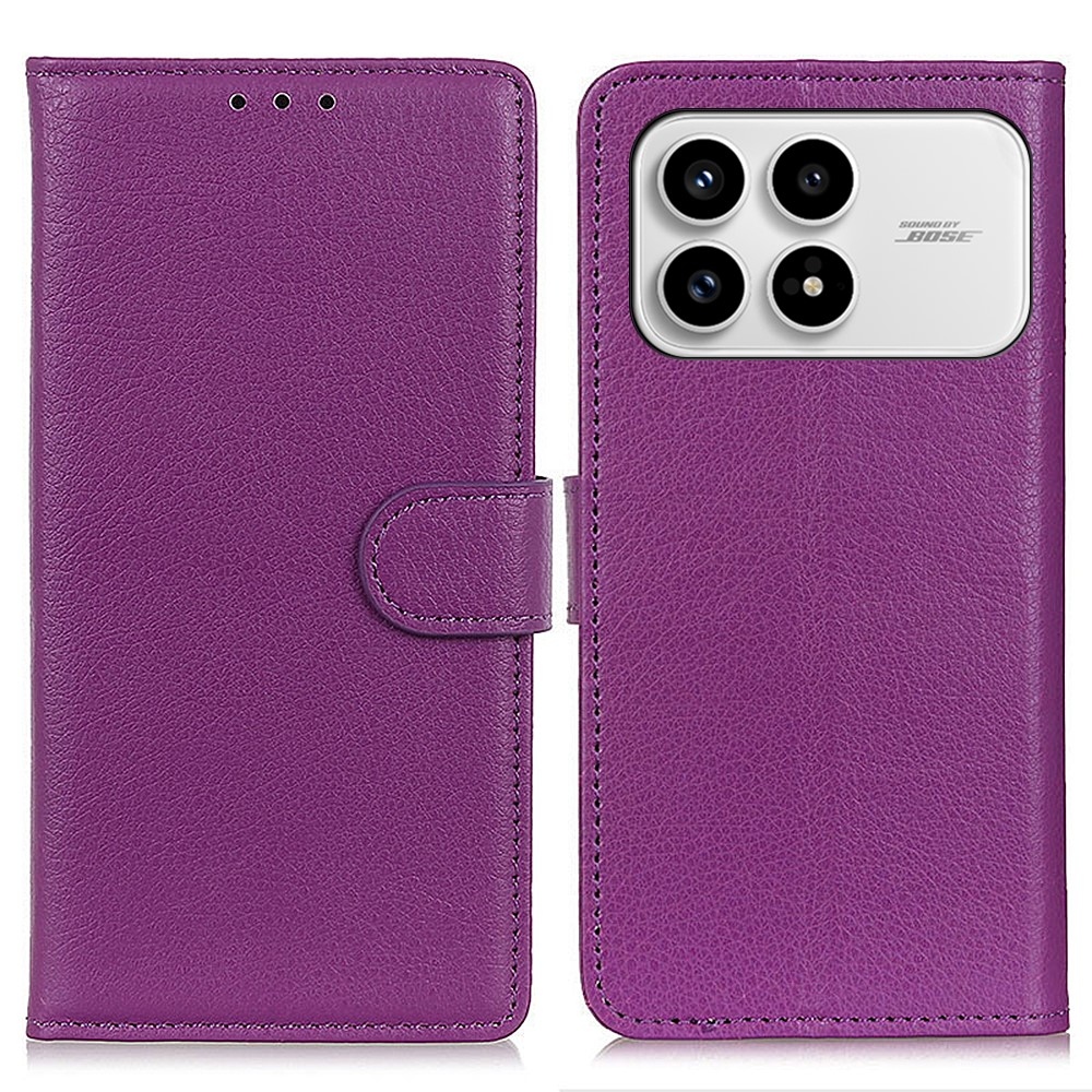 Litchie knížkové pouzdro na Xiaomi Poco F8 Pro 5G - fialové