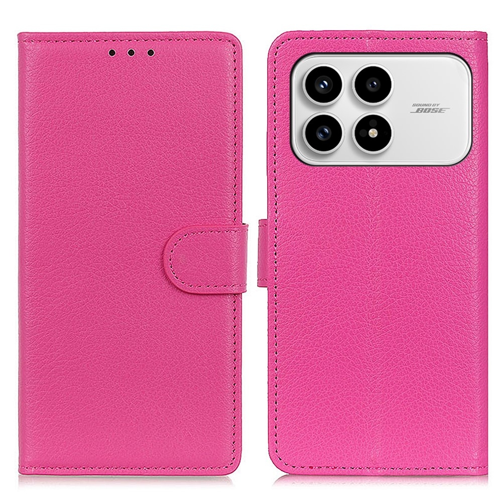 Litchie knížkové pouzdro na Xiaomi Poco F8 Pro 5G - rose