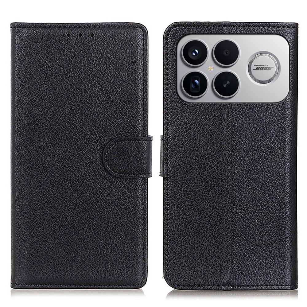 Litchie knížkové pouzdro na Xiaomi Poco F8 Ultra 5G - černé