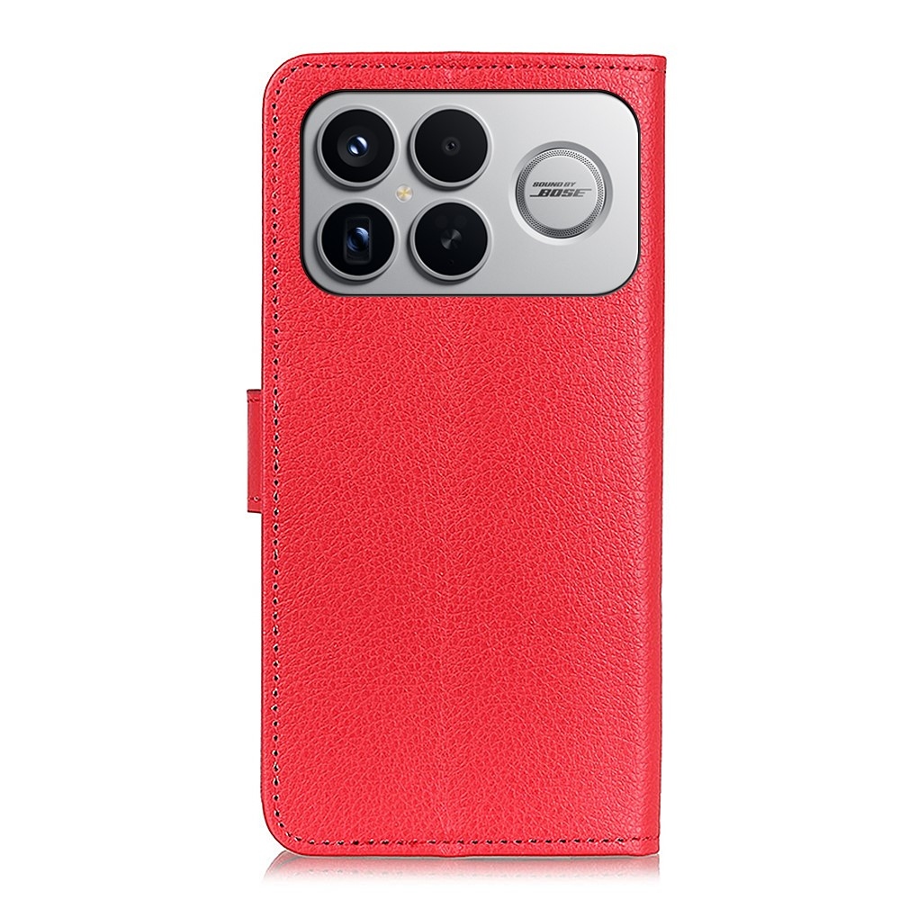 Litchie knížkové pouzdro na Xiaomi Poco F8 Ultra 5G - červené