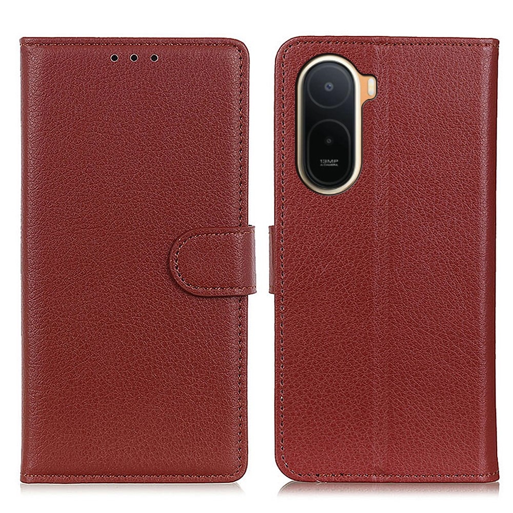 Litchie knížkové pouzdro na Xiaomi Redmi A7 Pro - hnědé