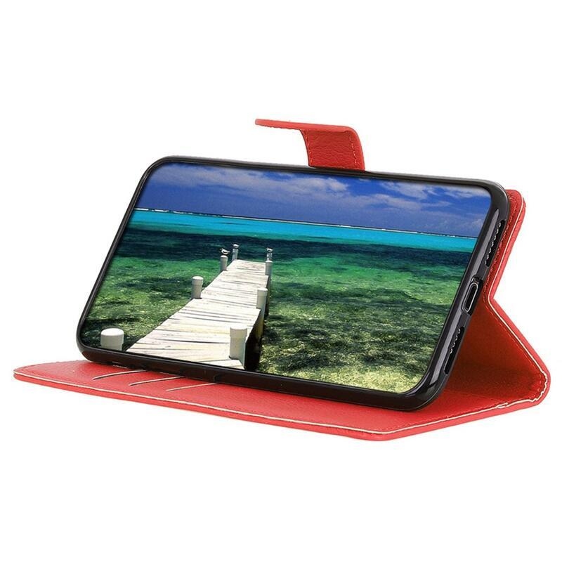Litchie knížkové pouzdro na Xiaomi Redmi Note 12S - červené