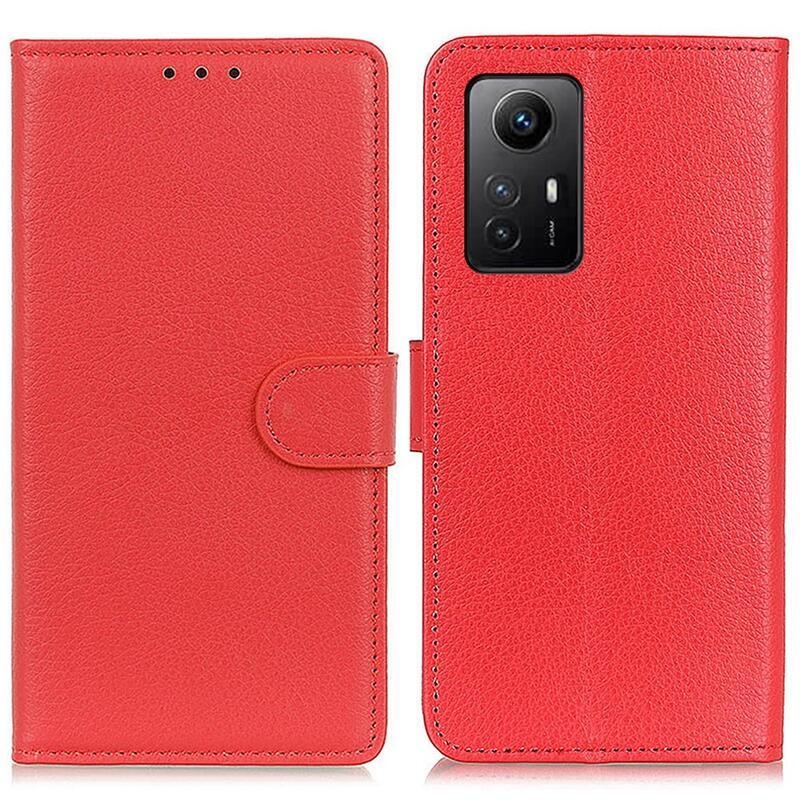 Litchie knížkové pouzdro na Xiaomi Redmi Note 12S - červené