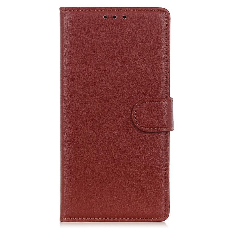 Litchie knížkové pouzdro na Xiaomi Redmi Note 12S - hnědé