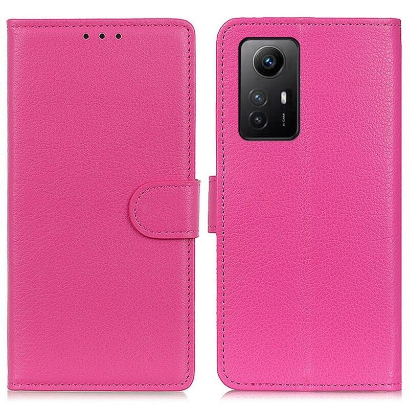 Litchie knížkové pouzdro na Xiaomi Redmi Note 12S - rose