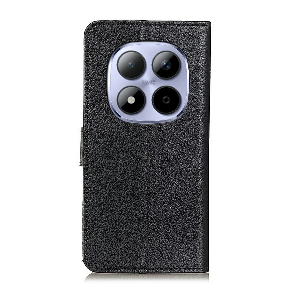 Litchie knížkové pouzdro na Xiaomi Redmi Note 15 Pro 4G - černé