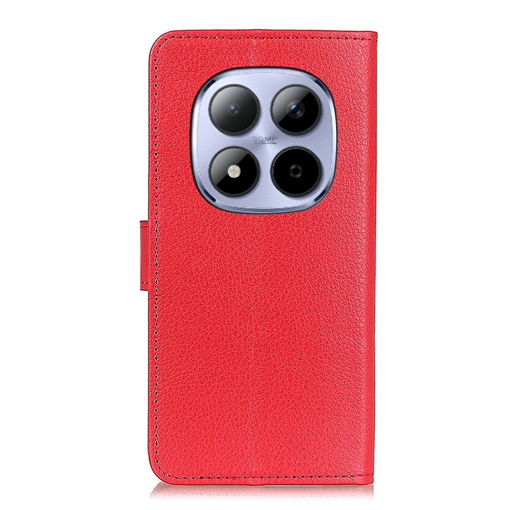 Litchie knížkové pouzdro na Xiaomi Redmi Note 15 Pro 4G - červené