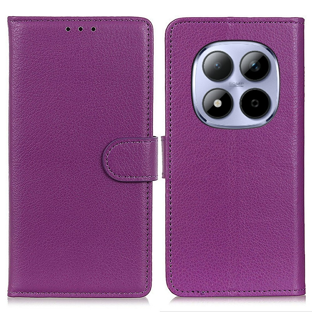 Litchie knížkové pouzdro na Xiaomi Redmi Note 15 Pro 4G - fialové