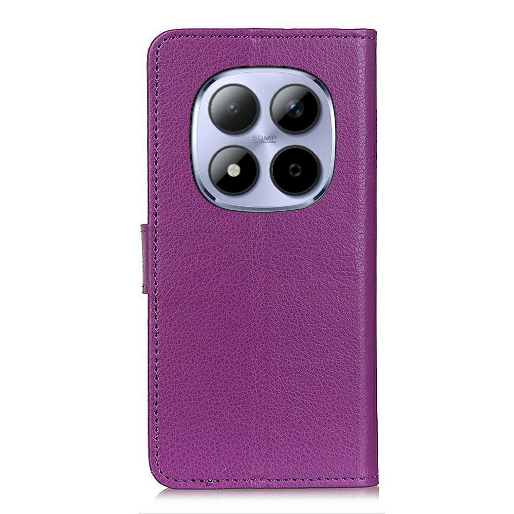 Litchie knížkové pouzdro na Xiaomi Redmi Note 15 Pro 4G - fialové