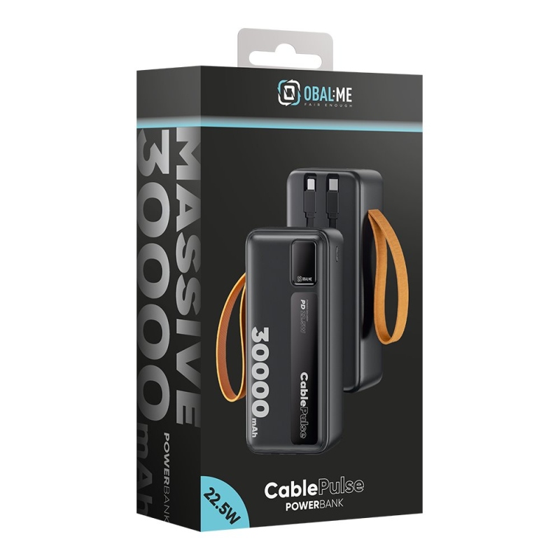 OBAL:ME CablePulse Powerbanka 30000mAh 22,5W Black