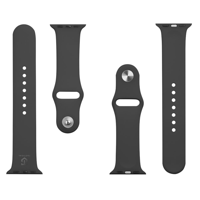 Tactical 456 Silikonový Řemínek pro Apple Watch 1/2/3/4/5/6/7/8/9/SE 38/40/41mm Black