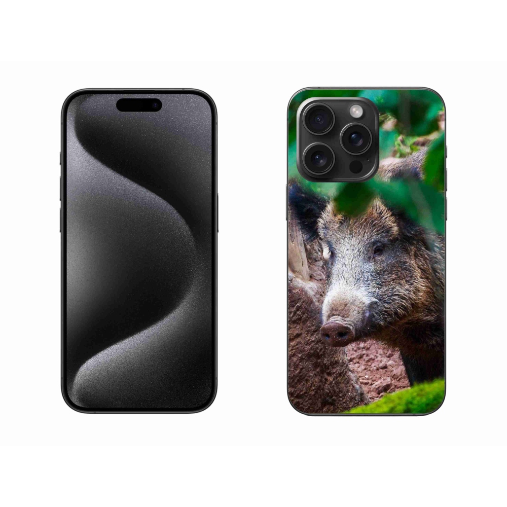 Gelový kryt mmCase na iPhone 15 Pro Max - divoké prase